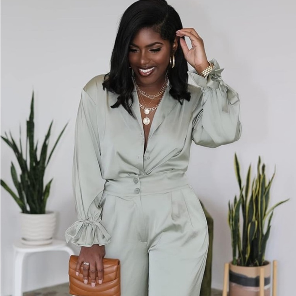 NWT Amazon The Drop Women's Desert Sage Button Down Shirt by @idesign8, XL